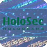 Design 1 Blue hologram with green logo