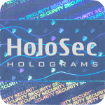 Design 1 Blue hologram with silver logo