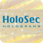 Design 1 Gold hologram with blue logo
