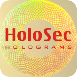 Design 2 Gold hologram with red logo
